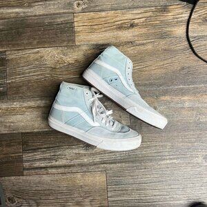 Vans Gilbert Crockett Collab Skate Hi-Top Shoes Size Mens 6.5 Light Blue Suede